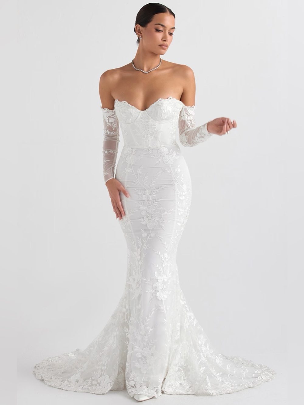 House of CB Isabelle Wedding Dress Lace Mermaid Small Bigger Cup Plus Cup D-E
